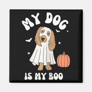 Hond is Boo voor Halloween-sfeer Zwart en Paars Magneet