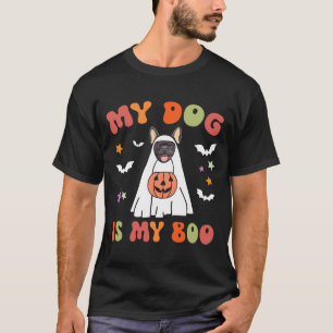 Hond Is Boo Zwart Franse Bulldog Halloween Kostuum T-shirt