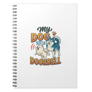 Hond Is Deurbel Blaffen Wit Blauw_1 Notitieboek