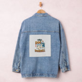 Hond Is Deurbel Blaffen Witte Blauwe_1 Denim Jacket (Hangar)