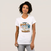Hond Is Deurbel Blaffen Witte Blauwe_1 T-shirt (Voorkant volledig)
