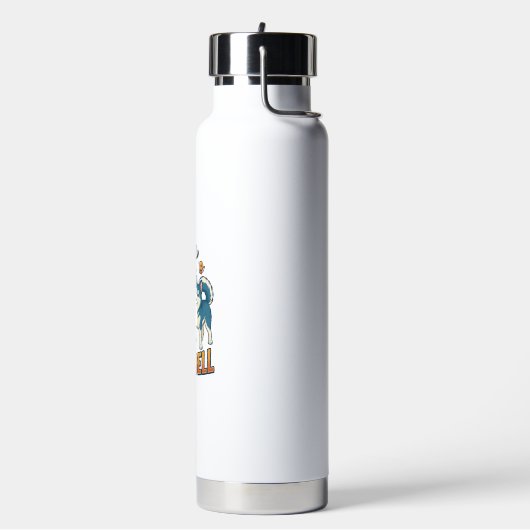 Hond Is Deurbel Blaffen Witte Blauwe_1 Waterfles (Links)