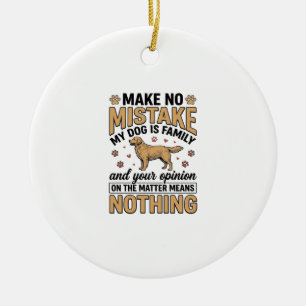 Hond Is Familie Vintage Retriever Typografie Ontwe Keramisch Ornament
