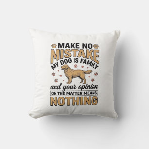 Hond Is Familie Vintage Retriever Typografie Ontwe Kussen