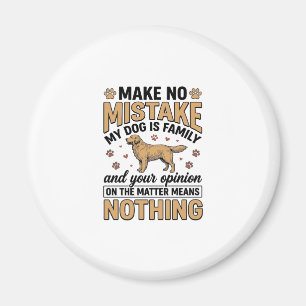 Hond Is Familie Vintage Retriever Typografie Ontwe Magneet