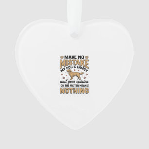 Hond Is Familie Vintage Retriever Typografie Ontwe Ornament