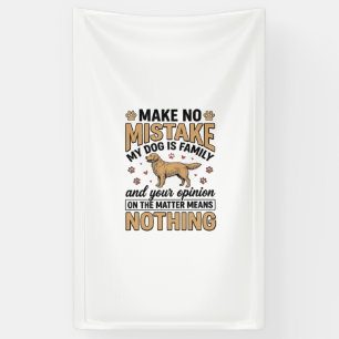Hond Is Familie Vintage Retriever Typografie Ontwe Spandoek