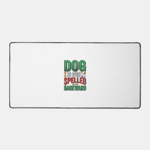 Hond is God achterstevoren gespeld Vintage huisdie Bureaumat