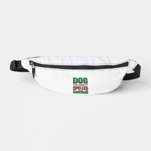 Hond is God achterstevoren gespeld Vintage huisdie Heuptasje
