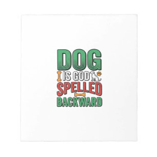 Hond is God achterstevoren gespeld Vintage huisdie Notitieblok