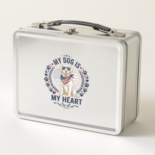 Hond Is Hart Amerikaanse Vlag Zonnebril_1 (Voorkant)