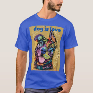 hond is liefde t-shirt