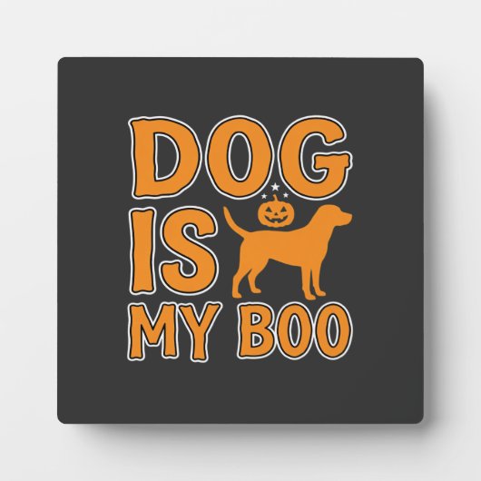 Hond Is Mijn Boo Halloween Hond Fotoplaat (Voorkant)