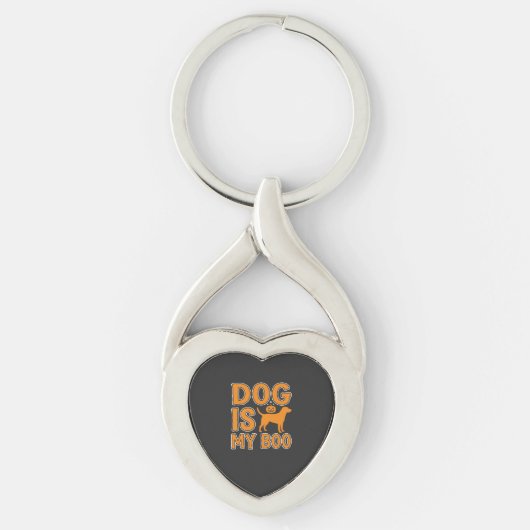 Hond Is Mijn Boo Halloween Hond Sleutelhanger (Voorkant)