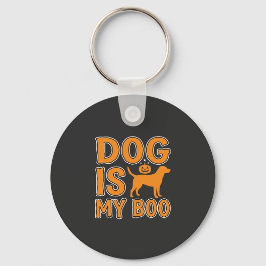 Hond Is Mijn Boo Halloween Hond Sleutelhanger (Voorkant)