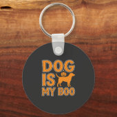 Hond Is Mijn Boo Halloween Hond Sleutelhanger (Voorkant)