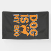 Hond Is Mijn Boo Halloween Hond Spandoek (Horizontaal)