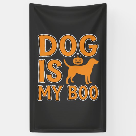 Hond Is Mijn Boo Halloween Hond Spandoek (Verticaal)