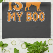 Hond Is Mijn Boo Halloween Hond Theedoek (Gevouwen)