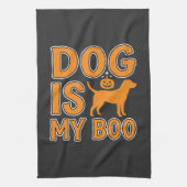 Hond Is Mijn Boo Halloween Hond Theedoek (Verticaal)