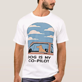 Hond is mijn co-piloot - leuk en grillig ontwerp t-shirt