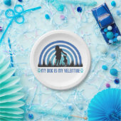 hond is mijn valentijn, mijn hond is mijn valentij papieren bordje (Feest)