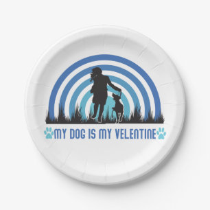 hond is mijn valentijn, mijn hond is mijn valentij papieren bordje