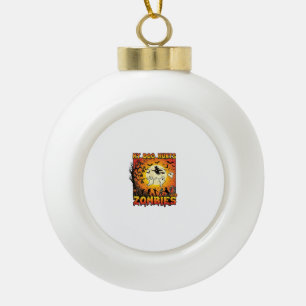 Hond Jaagt op Zombies Halloween Geesten Heks Maan Keramische Bal Ornament