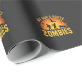 Hond Jaagt op Zombies Halloween-ontwerp Cadeaupapier (Rol Hoek)