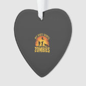 Hond Jaagt op Zombies Halloween-ontwerp Ornament (voorkant)