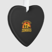 Hond Jaagt op Zombies Halloween-ontwerp Ornament (voorkant)
