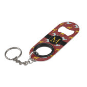 Hond Jaar 2018 Zodiac Birthday Monogram Min B op Sleutelhanger Flessenopener (Voorkant Gekanteld)