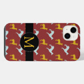 Hond Jaar Zodiac Verjaardag Monogram iPC iPhone Hoesje (Achterkant horizontaal)