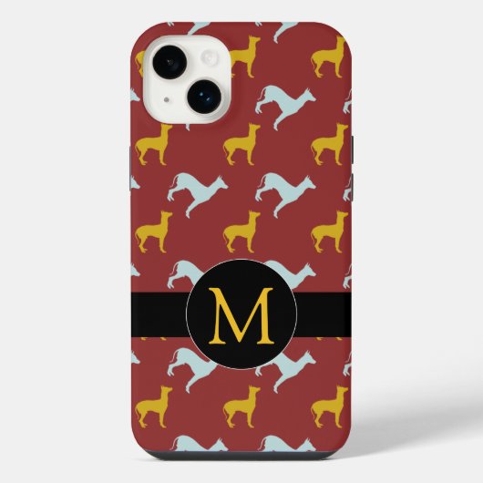 Hond Jaar Zodiac Verjaardag Monogram iPC iPhone Hoesje (Achterkant)