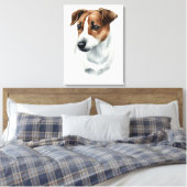Hond Jack Russell Terrier! Prachtig portret! Canvas Afdruk (Insitu (Slaapkamer))