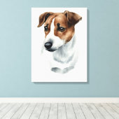 Hond Jack Russell Terrier! Prachtig portret! Canvas Afdruk (Insitu (Houten vloer))