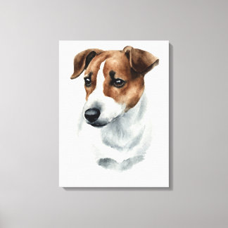 Hond Jack Russell Terrier! Prachtig portret! Canvas Afdruk