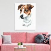 Hond Jack Russell Terrier! Prachtig portret! Canvas Afdruk (Insitu (Woonkamer))