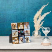 Hond je had me WOOF Custom 8 foto collage retro Fotoplaat (Insitu)