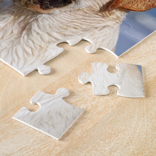 Hond je had me WOOF Custom 8 foto collage retro Legpuzzel (Zijkant)