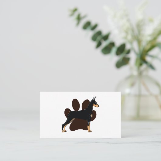 Hond K9 | hondenpoot Visitekaartje (Staand voorkant)