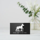 Hond K9 Logo | Zwart Glans Logo Visitekaartje (Staand voorkant)