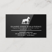 Hond K9 Logo | Zwart Glans Logo Visitekaartje (Achterkant)