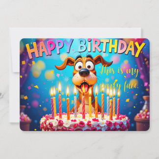 Hond Kaart Schattige Chaotische Verjaardag Humor