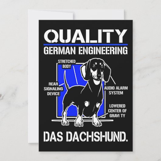 Hond Kado | Duitse Techniek Das Dachshund Feestdagenkaart (Voorkant)