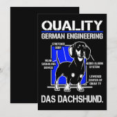 Hond Kado | Duitse Techniek Das Dachshund Feestdagenkaart (Voorkant / Achterkant)