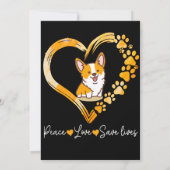 Hond Kado | kerstverlichting corgi Kaart (Achterkant)