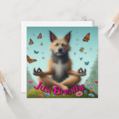 Hond kalm geworden kaart (Voorkant / Achterkant in situ)