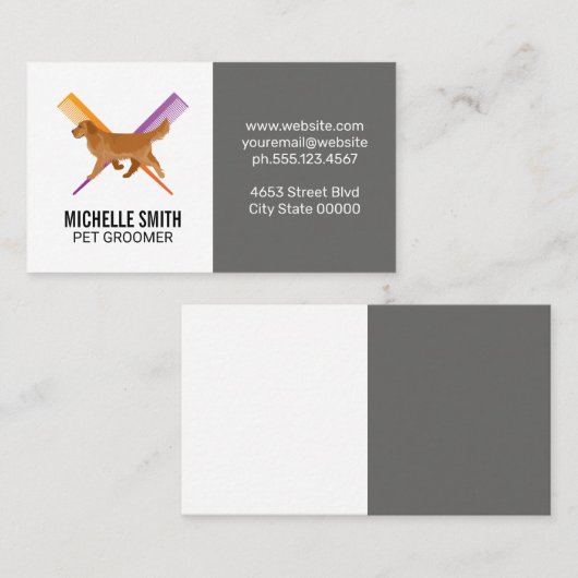 Hond | Kamers | Trimmer Visitekaartje (Voorkant / Achterkant)