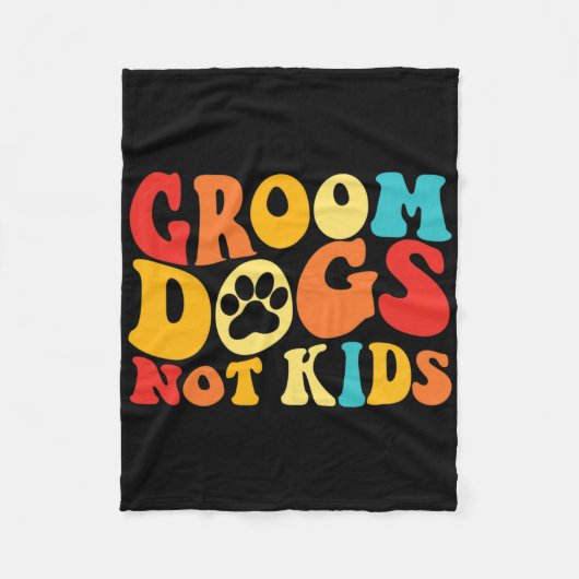 Hond Kammen Niet Kinderen Funny Dogs Cute Meme Gro Fleece Deken (Voorkant)